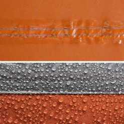vidaXL Actividades Al Aire Libre-Tienda familiar con cúpula impermeable 6 personas gris naranja
