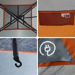 vidaXL Actividades Al Aire Libre-Tienda familiar con cúpula para 9 personas impermeable