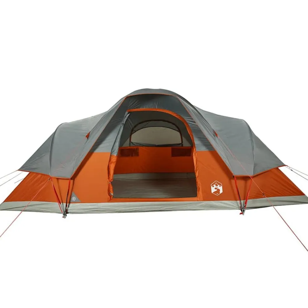 vidaXL Actividades Al Aire Libre-Tienda familiar con cúpula para 9 personas impermeable