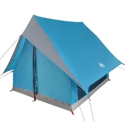 vidaXL Actividades Al Aire Libre-Tienda Familiar con techo y gris 315 x 286 x 200 cm