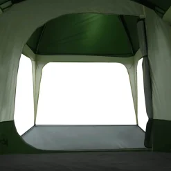 vidaXL Tienda familiar con porche 9 personas impermeable Verde