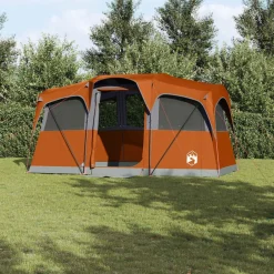 vidaXL Actividades Al Aire Libre-Tienda Familiar con techo Naranja y Naranja 435 x 255 x 216 cm