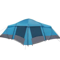 vidaXL Tienda Familiar con techo y gris 721 x 335 x 212 cm Azul Online