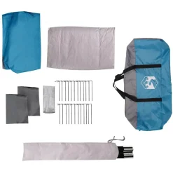 vidaXL Actividades Al Aire Libre-Tienda familiar con porche 9 personas impermeable