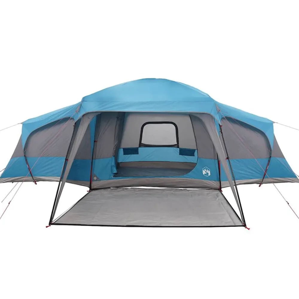 vidaXL Actividades Al Aire Libre-Tienda familiar con porche 9 personas impermeable