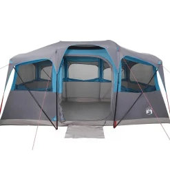 vidaXL Tienda Familiar con techo y gris 435 x 255 x 216 cm Azul Sale