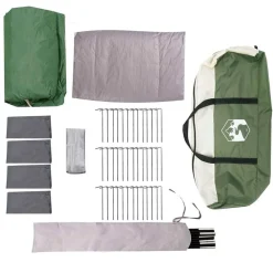 vidaXL Tienda Familiar para 20 Personas y 745 x 700 x 217 cm Verde Discount