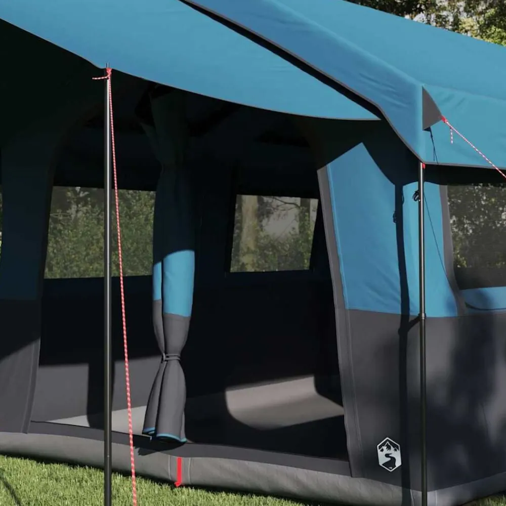 vidaXL Actividades Al Aire Libre-Tienda familiar para 4 personas y gris 324 x 255 x 230 cm