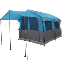 vidaXL Actividades Al Aire Libre-Tienda familiar para 4 personas y gris 324 x 255 x 230 cm