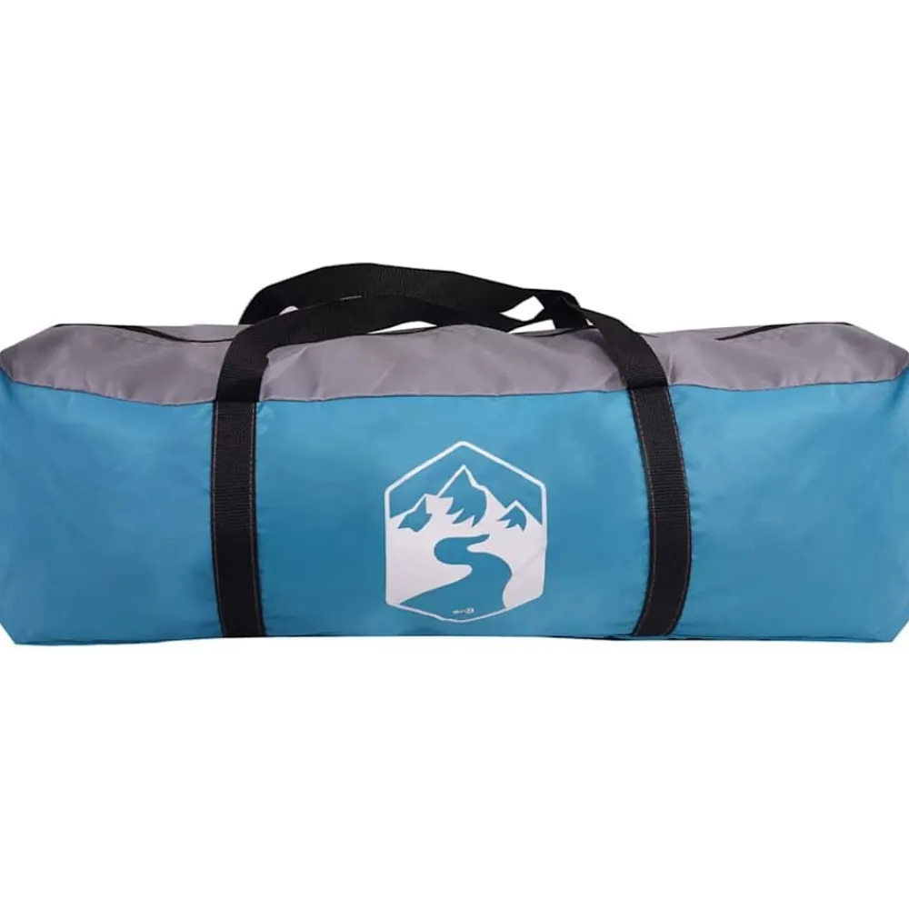 vidaXL Actividades Al Aire Libre-Tienda familiar para 4 personas y gris 324 x 255 x 230 cm