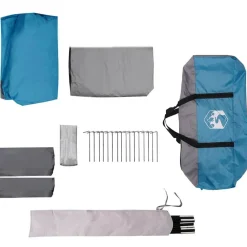 vidaXL Tienda Familiar para 10 Personas y gris 460 x 430 x 214 cm Azul Outlet