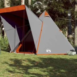 vidaXL Actividades Al Aire Libre-Tienda familiar tipi para 6 personas impermeable naranja