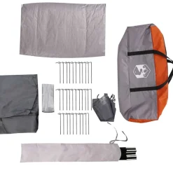 vidaXL Actividades Al Aire Libre-Tienda familiar tipi para 6 personas impermeable naranja