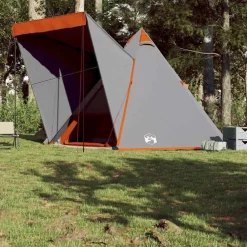 vidaXL Actividades Al Aire Libre-Tienda familiar tipi para 6 personas impermeable naranja