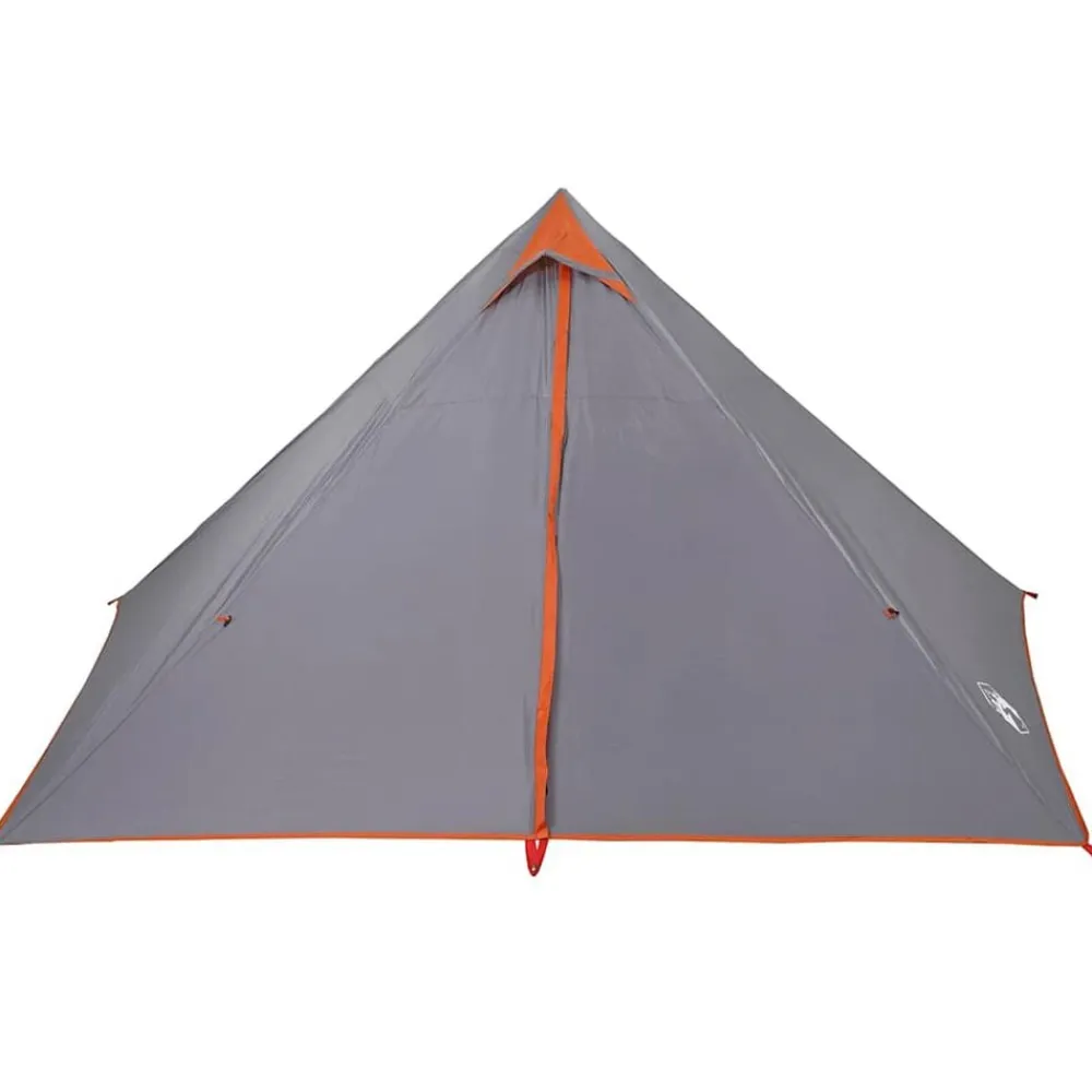 vidaXL Tienda familiar tipi para 7 personas impermeable Gris y naranja Best