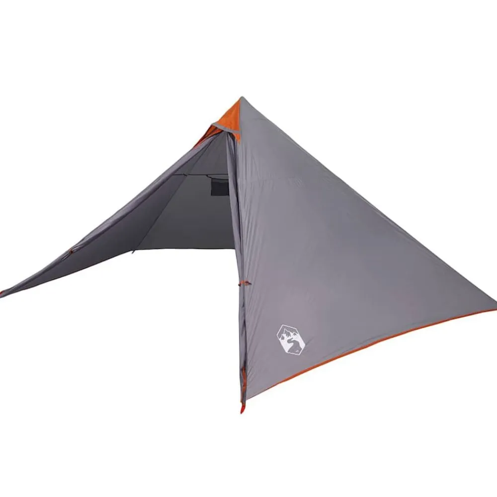 vidaXL Tienda familiar tipi para 7 personas impermeable Gris y naranja Best
