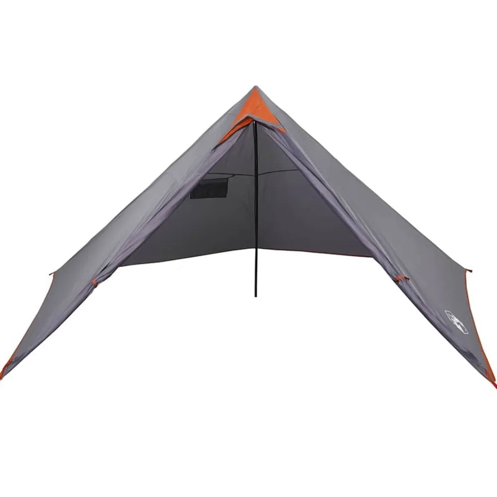 vidaXL Tienda familiar tipi para 7 personas impermeable Gris y naranja Best