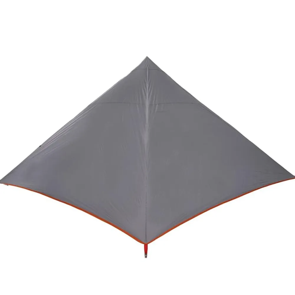 vidaXL Tienda familiar tipi para 7 personas impermeable Gris y naranja Best