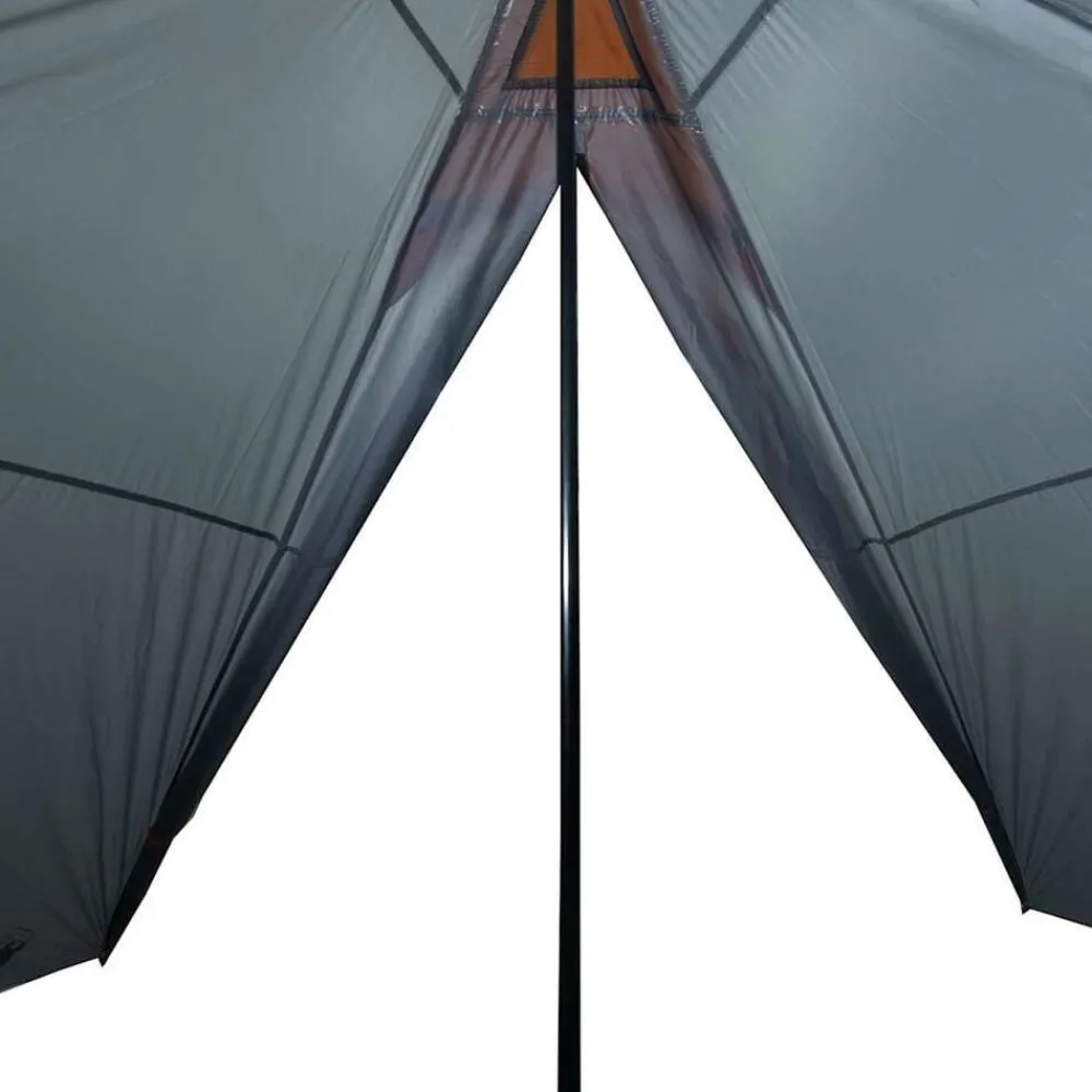 vidaXL Tienda familiar tipi para 7 personas impermeable Gris y naranja Best