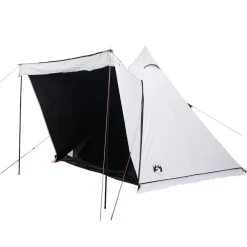 vidaXL Tienda familiar tipi 6 personas tela opaca impermeable blanca Blanco Outlet