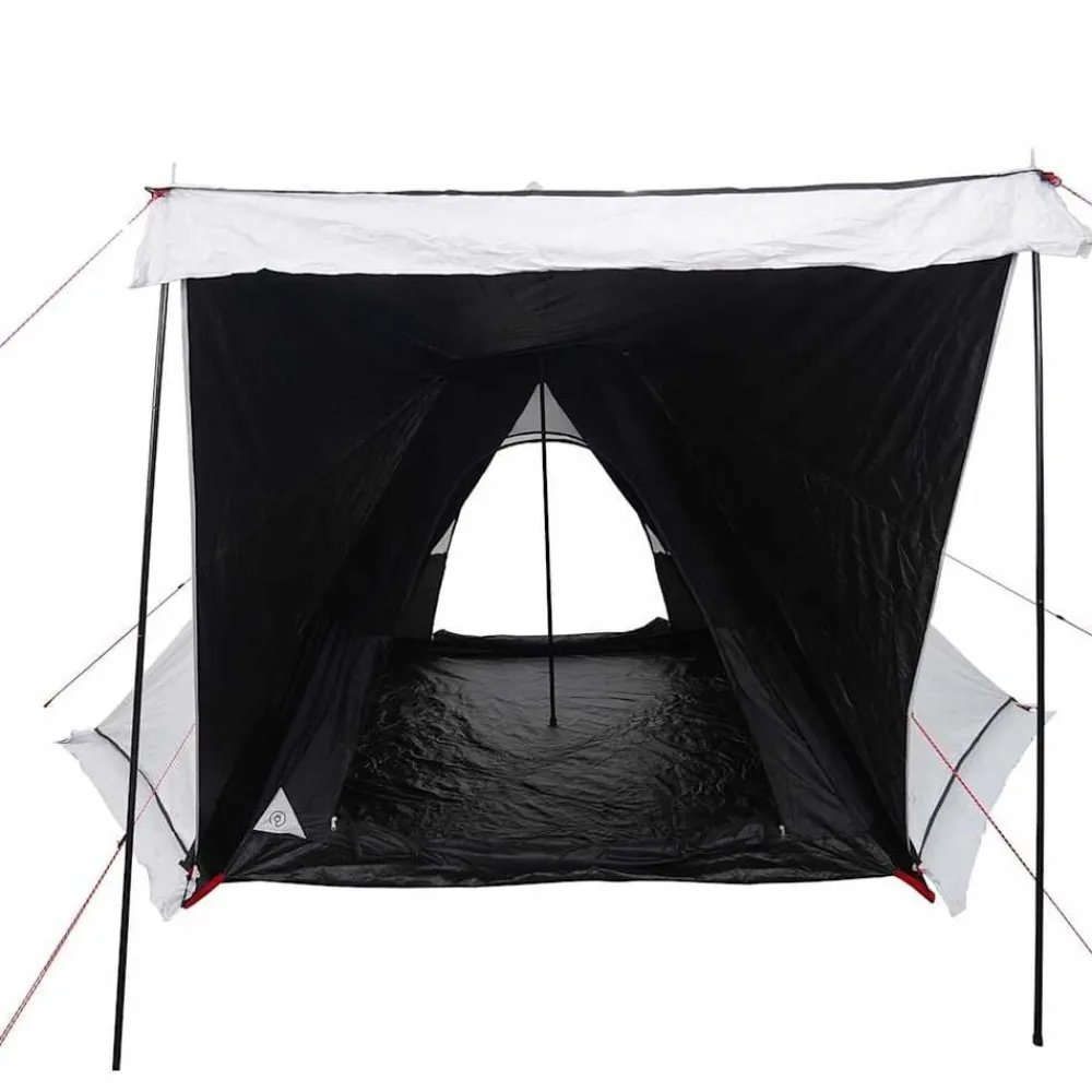 vidaXL Tienda familiar tipi 6 personas tela opaca impermeable blanca Blanco Outlet