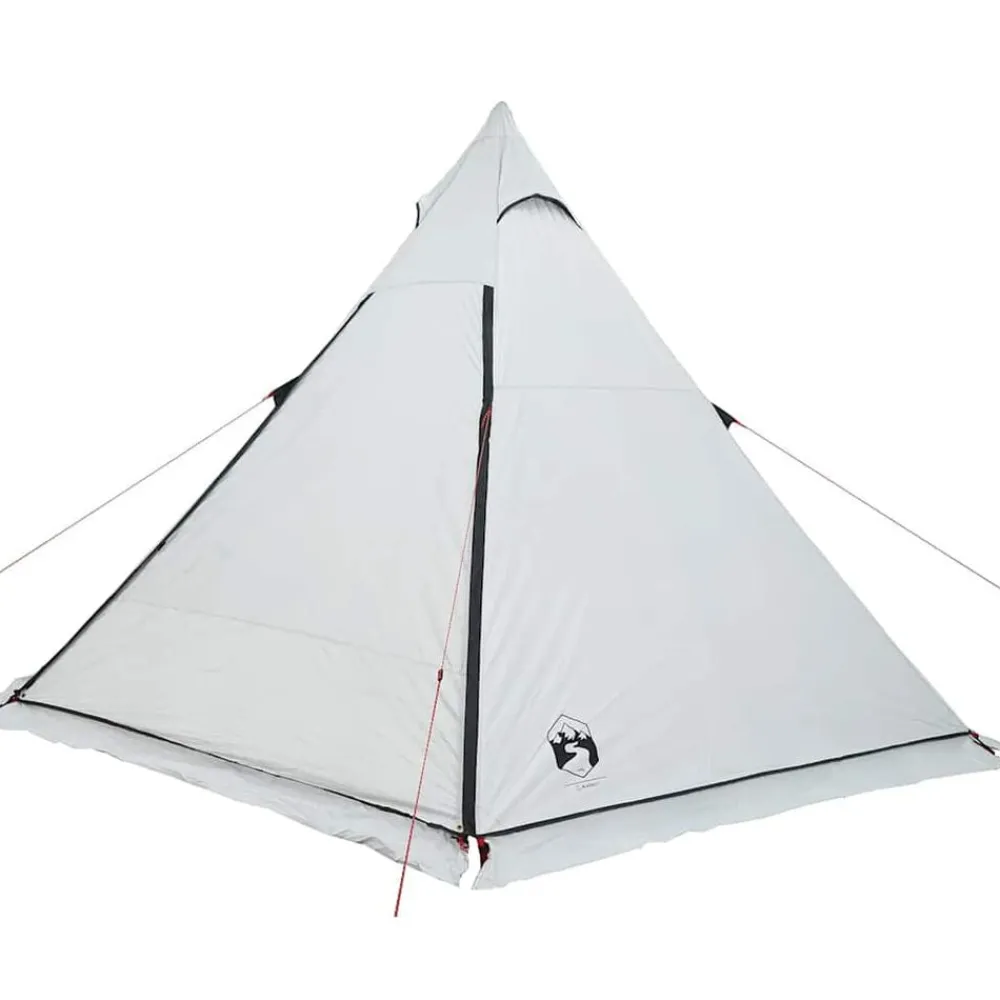 vidaXL Tienda familiar tipi 6 personas tela opaca impermeable blanca Blanco Outlet