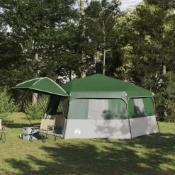 vidaXL Actividades Al Aire Libre-Tienda instantánea con mosquitera para 12 personas de liberación rápida