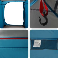 vidaXL Tienda Instantánea 2 Personas Liberación Rápida con techo Azul Discount