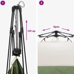 vidaXL Tienda Instantánea 2 Personas Liberación Rápida con techo Verde Hot