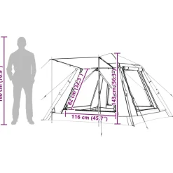 vidaXL Actividades Al Aire Libre-Tienda Instantánea con Lluvias para 3 Personas de Liberación Rápida