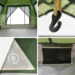 vidaXL Actividades Al Aire Libre-Tienda Instantánea con Lluvias para 3 Personas de Liberación Rápida