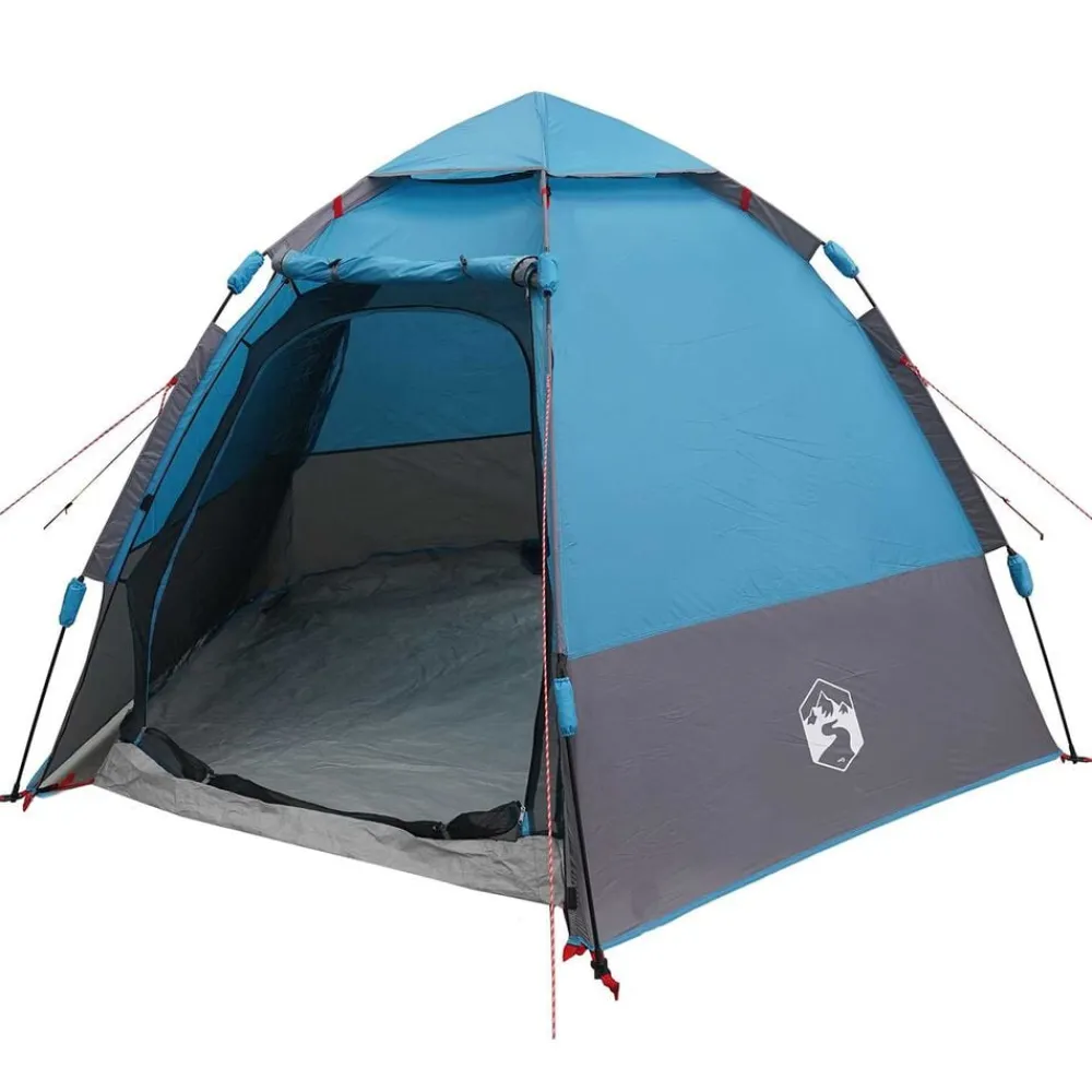 vidaXL Actividades Al Aire Libre-Tienda Instantánea con Cubierta de Lluvia para 4 Personas con Liberación Rápida
