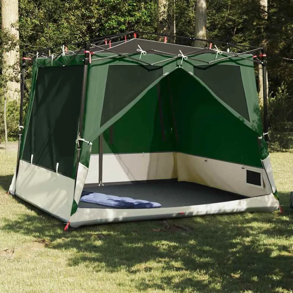 vidaXL Tienda interior con techo 291 x 291 x 240 cm tafetán Verde Discount