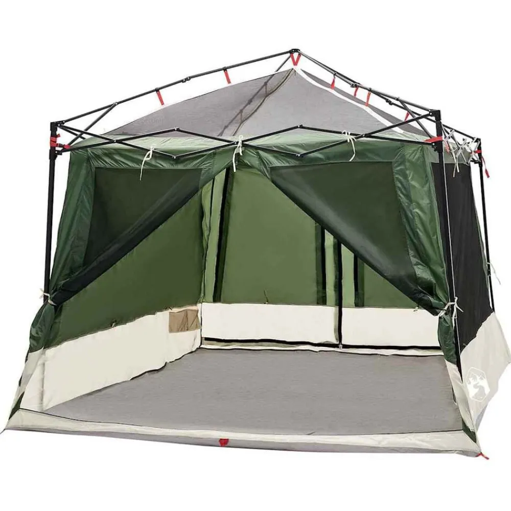 vidaXL Tienda interior con techo 291 x 291 x 240 cm tafetán Verde Discount