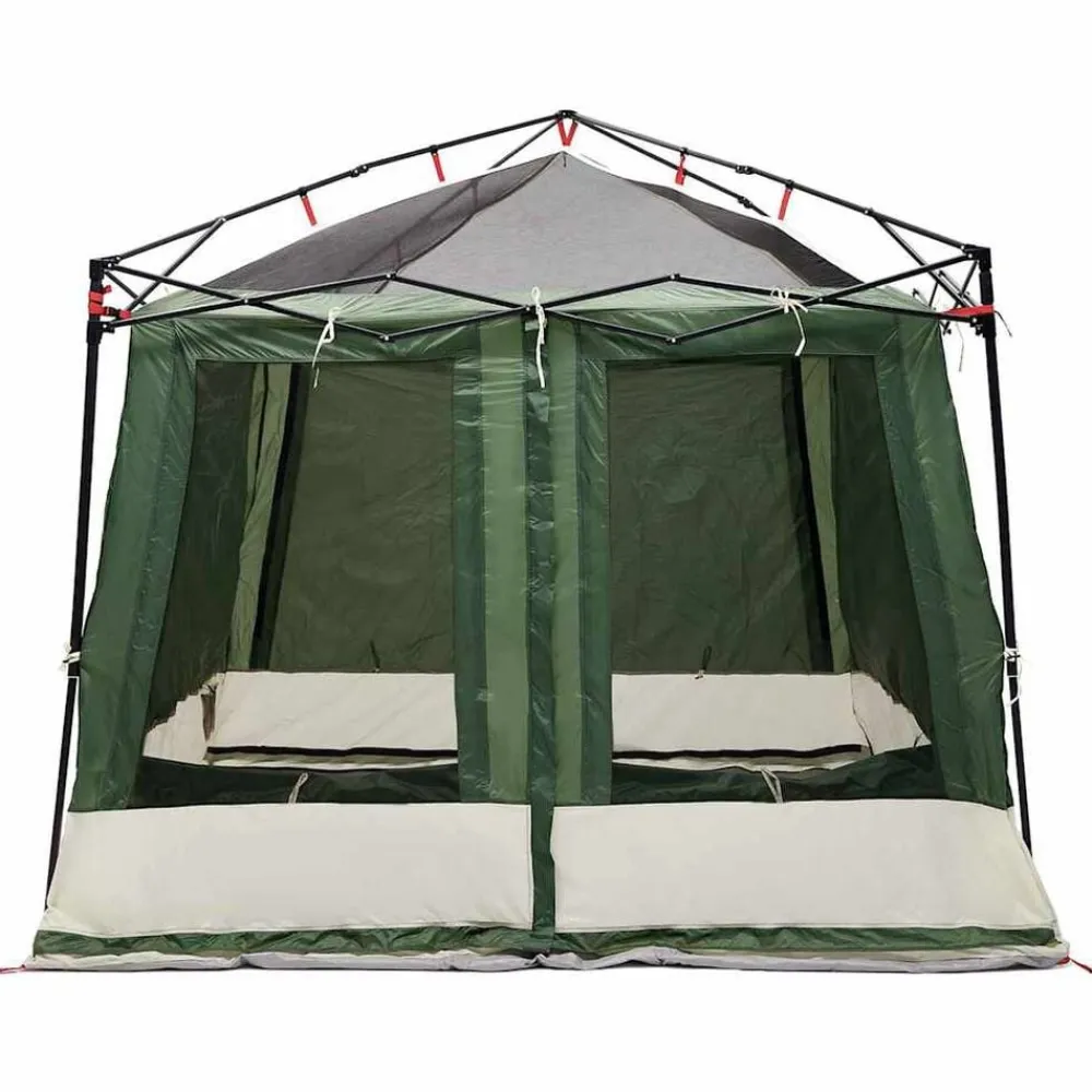 vidaXL Tienda interior con techo 291 x 291 x 240 cm tafetán Verde Discount