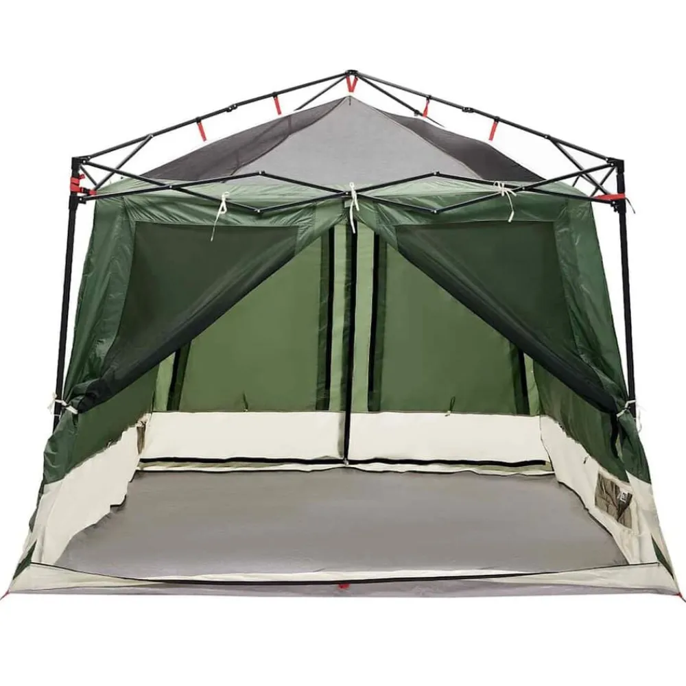 vidaXL Tienda interior con techo 291 x 291 x 240 cm tafetán Verde Discount