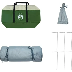 vidaXL Tienda interior con techo 291 x 291 x 240 cm tafetán Verde Discount