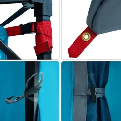 vidaXL Tienda interior con techo 290 x 288 x 234 cm tafetán Azul Online