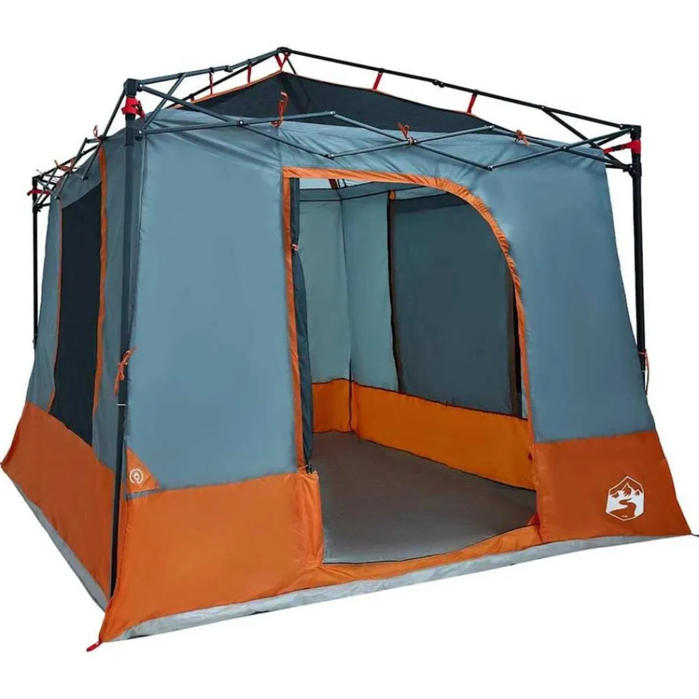 vidaXL Tienda interior 290 x 288 x 234 cm tafetán Gris y naranja Clearance