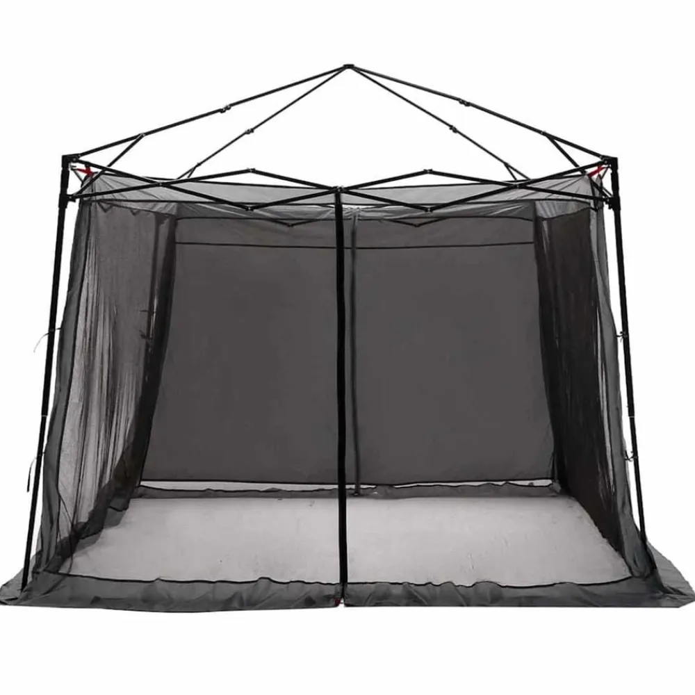 vidaXL Tienda interior 303 x 303 x 196 cm tafetán Gris y naranja Clearance