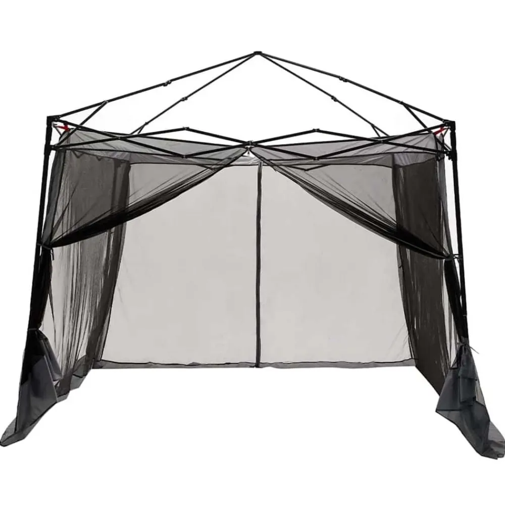 vidaXL Tienda interior 303 x 303 x 196 cm tafetán Gris y naranja Clearance