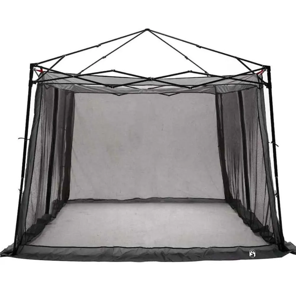 vidaXL Tienda interior 303 x 303 x 196 cm tafetán Gris y naranja Clearance