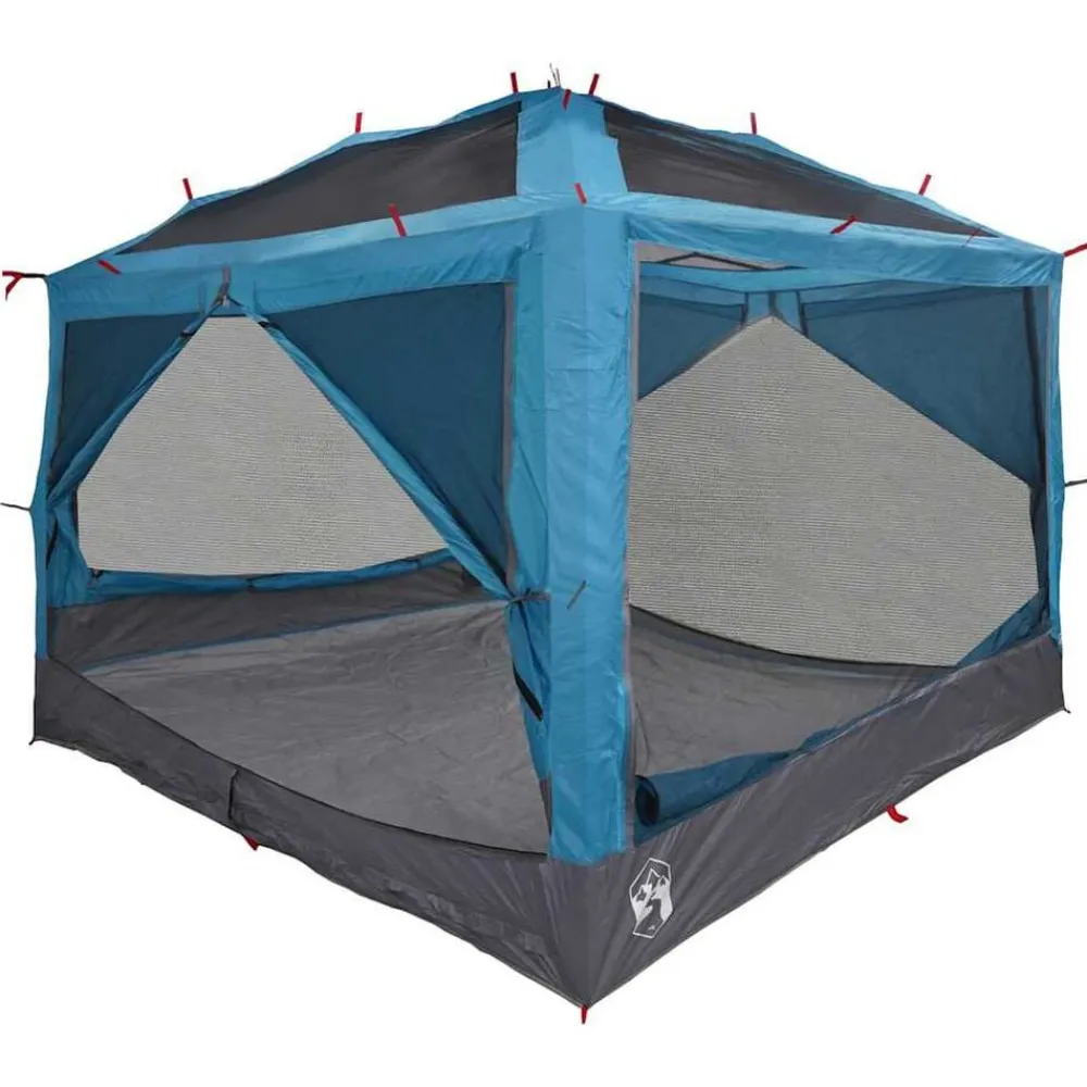 vidaXL Tienda interior para 7 personas y gris 300 x 300 x 250 cm Azul Discount