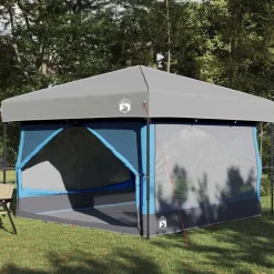 vidaXL Tienda interior para 7 personas y gris 300 x 300 x 250 cm Azul Discount