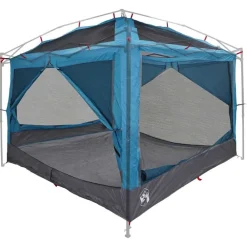 vidaXL Tienda interior para 7 personas y gris 300 x 300 x 250 cm Azul Discount