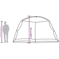 vidaXL Actividades Al Aire Libre-Tienda mosquitera con techo 434 x 434 x 230 cm
