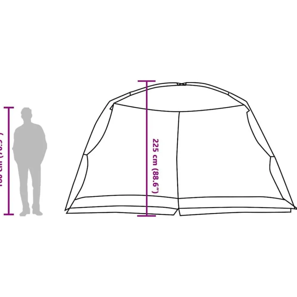 vidaXL Actividades Al Aire Libre-Tienda mosquitera con techo 434 x 434 x 230 cm