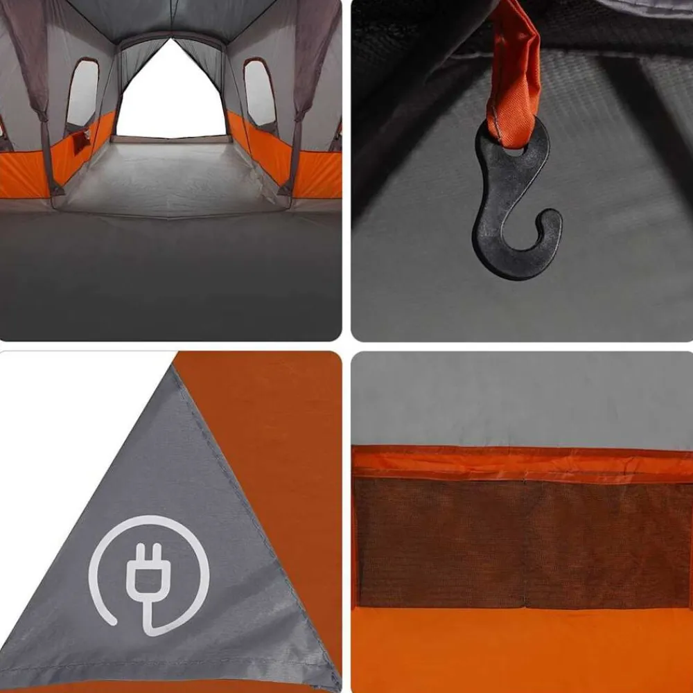 vidaXL Actividades Al Aire Libre-Tienda para 16 personas 680 x 510 x 210 cm