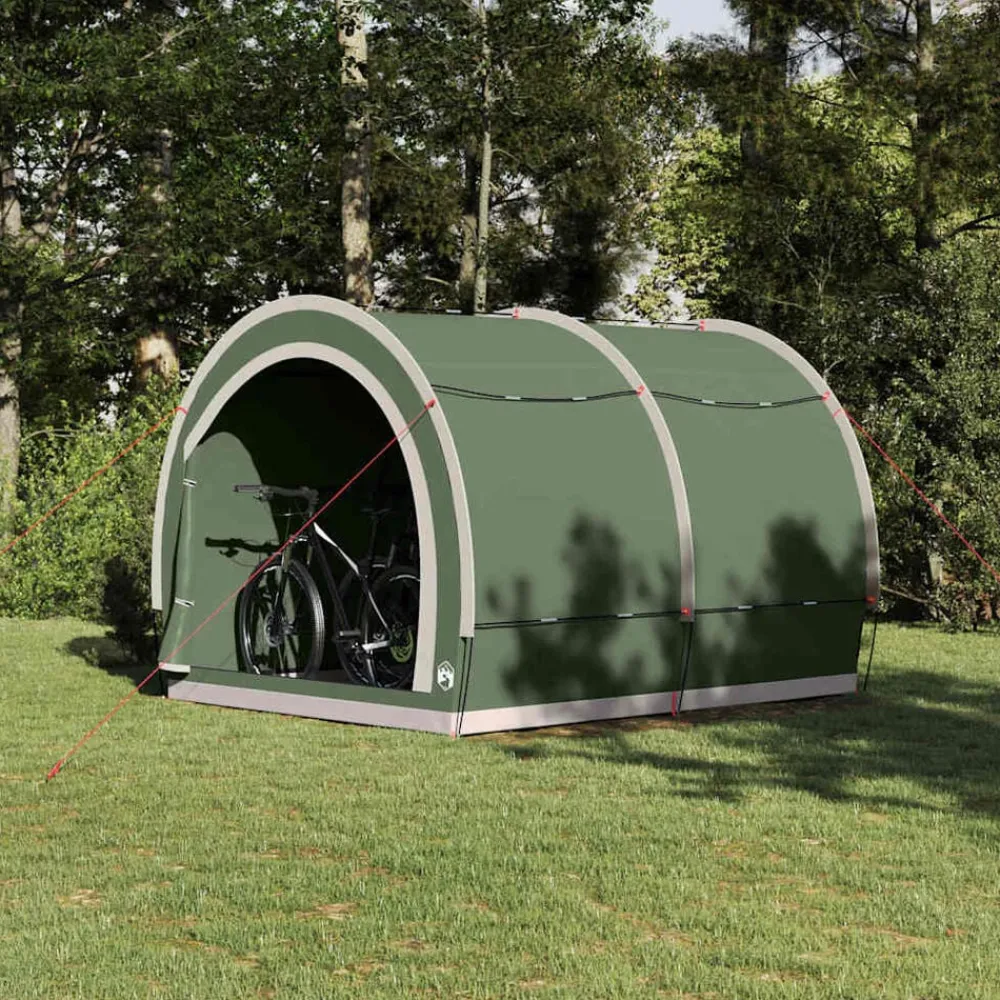 vidaXL Actividades Al Aire Libre-Tienda para guardar bicicletas 256 x 222 x 182 cm