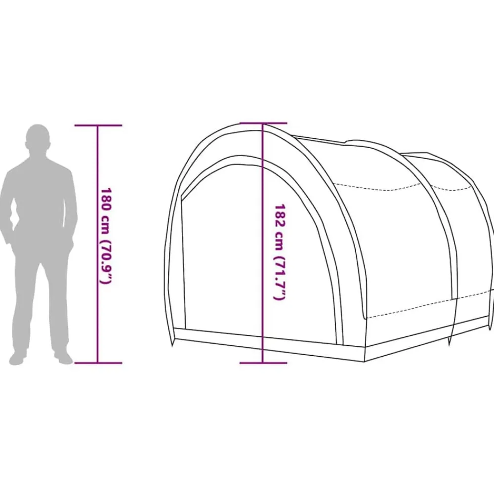 vidaXL Actividades Al Aire Libre-Tienda para guardar bicicletas 256 x 222 x 182 cm